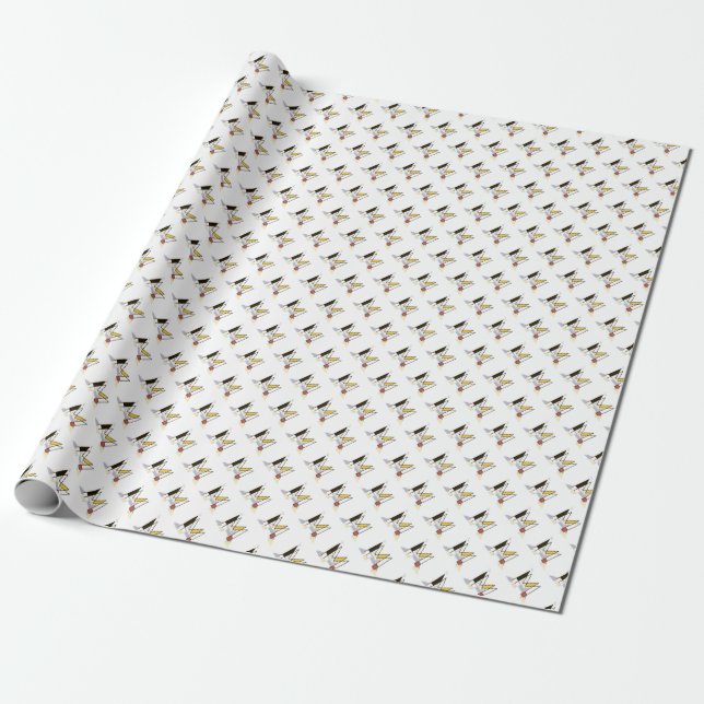 Brilliant Neoplasticism Art Monogram. Letter M Wrapping Paper (Unrolled)
