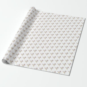 Brilliant Neoplasticism Art Monogram. Letter T Wrapping Paper