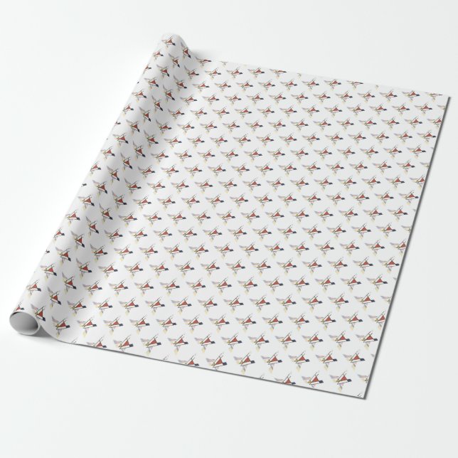 Brilliant Neoplasticism Art Monogram. Letter V Wrapping Paper (Unrolled)