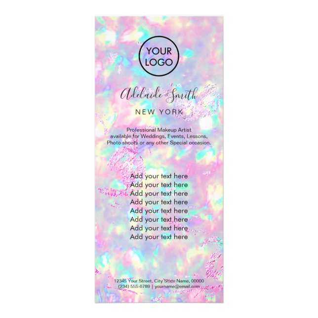 brilliant opal rack card (Front)