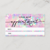 brilliant opal texture appointment card