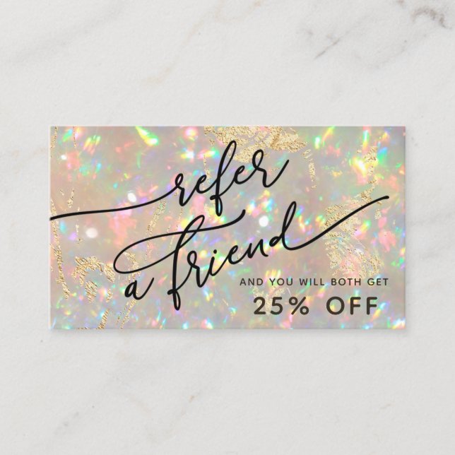 brilliant opal texture referral card (Front)