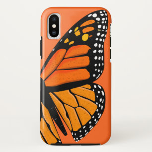 Brilliant Orange & Black Monarch Butterfly iPhone X Case