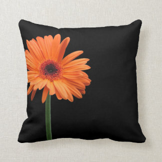 Brilliant Orange on Black Cushion