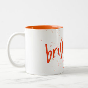 Brilliant Orange Splash Two-Tone Coffee Mug