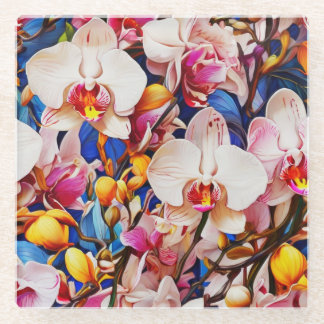 Brilliant Orchid Glass Coaster