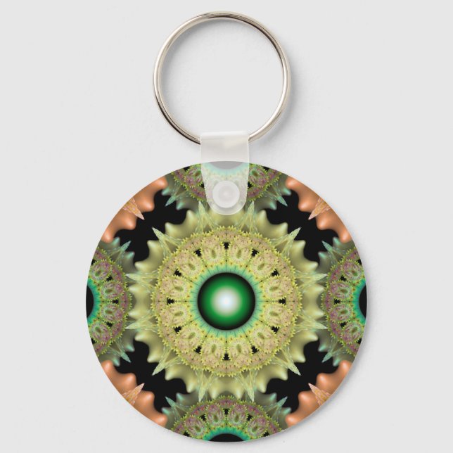 Brilliant ornate pattern key ring (Front)
