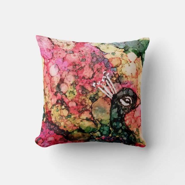 Brilliant Peacock Cushion (Front)