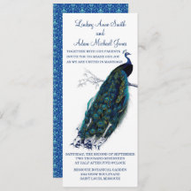 Brilliant Peacock Wedding Invitation