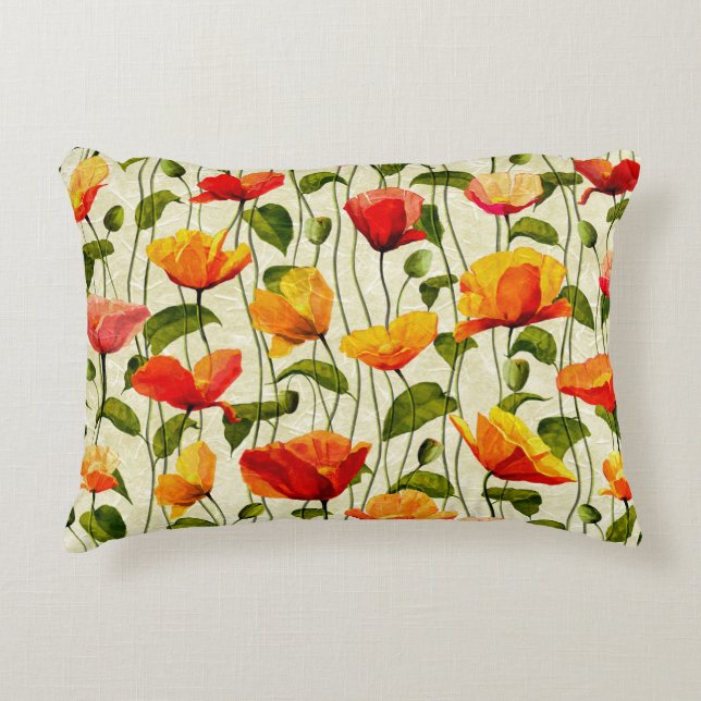 Brilliant Poppies Decorative Cushion (Front)