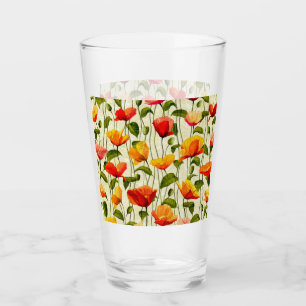 Brilliant Poppies Glass
