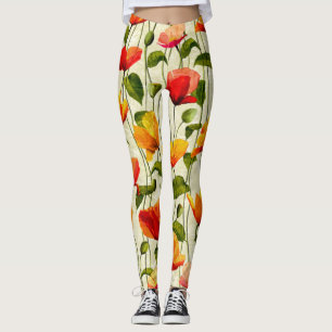 Brilliant Poppies Leggings