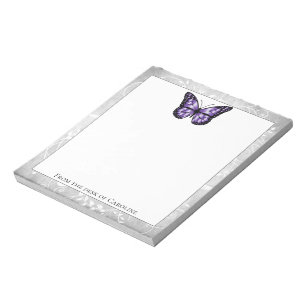 Brilliant Purple Butterfly Notepad