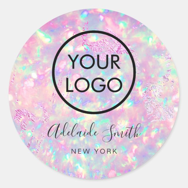 brilliant purple pink opal Sticker (Front)