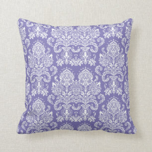 Brilliant Purple Victorian Damask Cushion