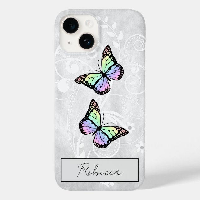 Brilliant Rainbow Butterflies Case-Mate iPhone Case (Back)