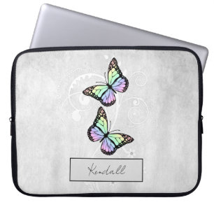 Brilliant Rainbow Butterflies Laptop Sleeve