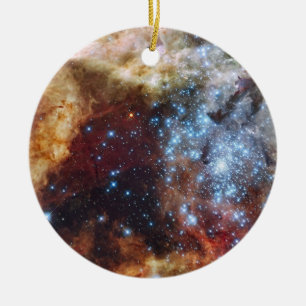 Brilliant Rainbow Nebula 30 Doradus Ceramic Ornament