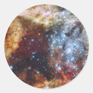 Brilliant Rainbow Nebula 30 Doradus Classic Round Sticker