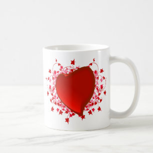 Brilliant Red Heart Coffee Mug