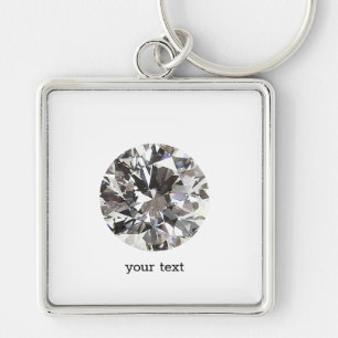 Brilliant Round Diamond Key Ring