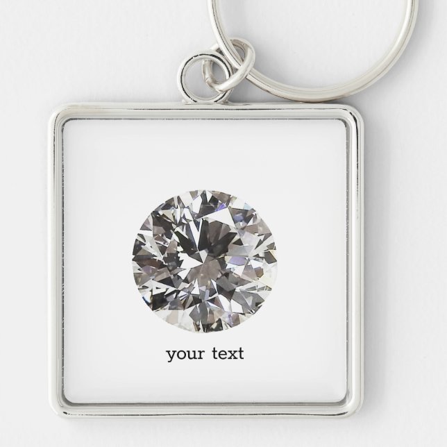 Brilliant Round Diamond Key Ring (Front)