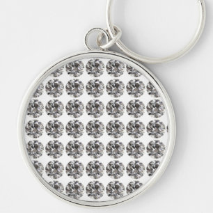 Brilliant Round Diamond Key Ring