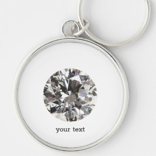 Brilliant Round Diamond Key Ring