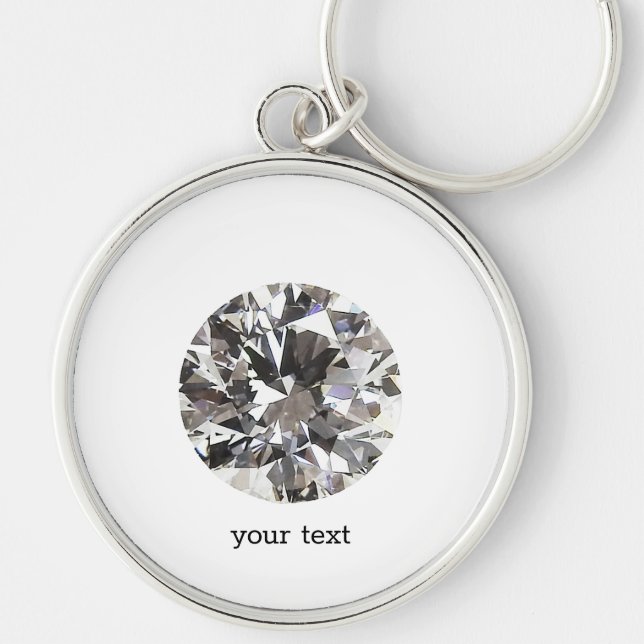 Brilliant Round Diamond Key Ring (Front)