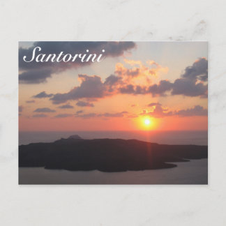 Brilliant Santorini Sunset Postcard