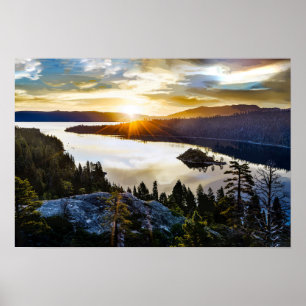 Brilliant Sky at Emerald Bay Lake Tahoe California Poster