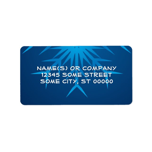 brilliant snowflake label (Front)