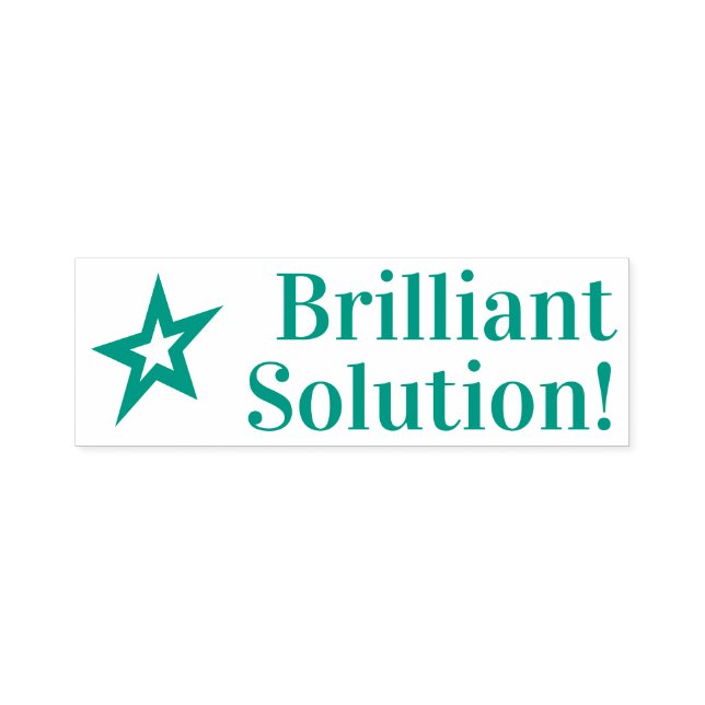 "Brilliant Solution!" Feedback Rubber Stamp (Design)