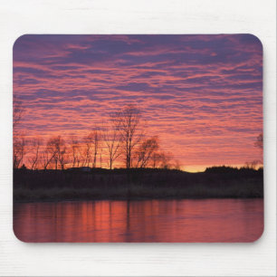 Brilliant sunset reflects into the Calamus River Mouse Pad