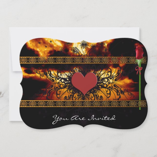 Brilliant Sunset Thru the Clouds Wedding  Invitation (Front)