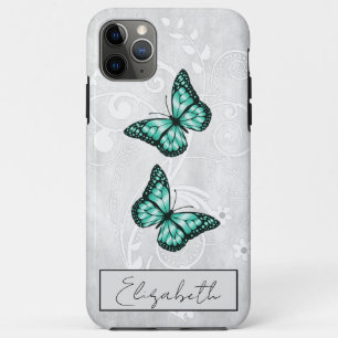 Brilliant Teal Butterflies iPhone 11 Pro Max Case