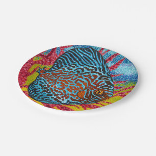 Brilliant Tropical Fish II Paper Plate