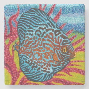 Brilliant Tropical Fish II Stone Coaster
