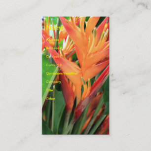 Brilliant Tropical Hawaiian Hibiscus Business Card