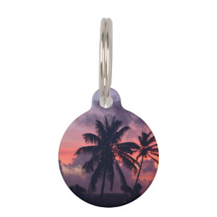 Brilliant Tropical Sunset Pet Tag