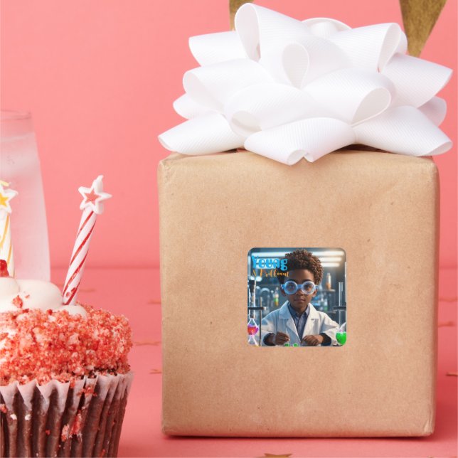 Brilliant Young Scientist   Square Sticker (Party)