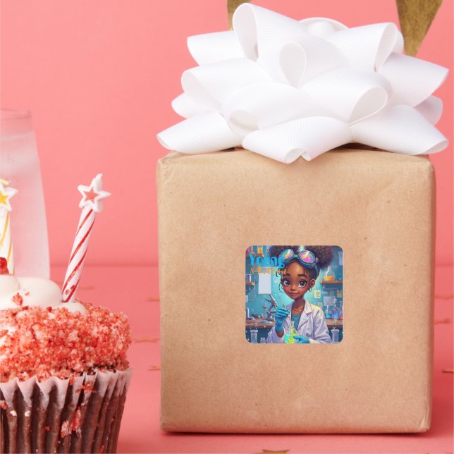 Brilliant Young Scientist   Square Sticker (Party)