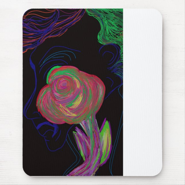 Brilliantly Coloured African Floral  Mouse Pad (Front)