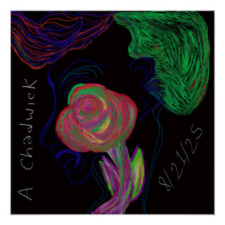 Brilliantly Coloured African Floral Poster Print