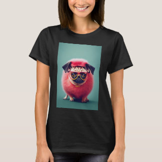 Brillie, the cool hipster pug with designer glasse T-Shirt