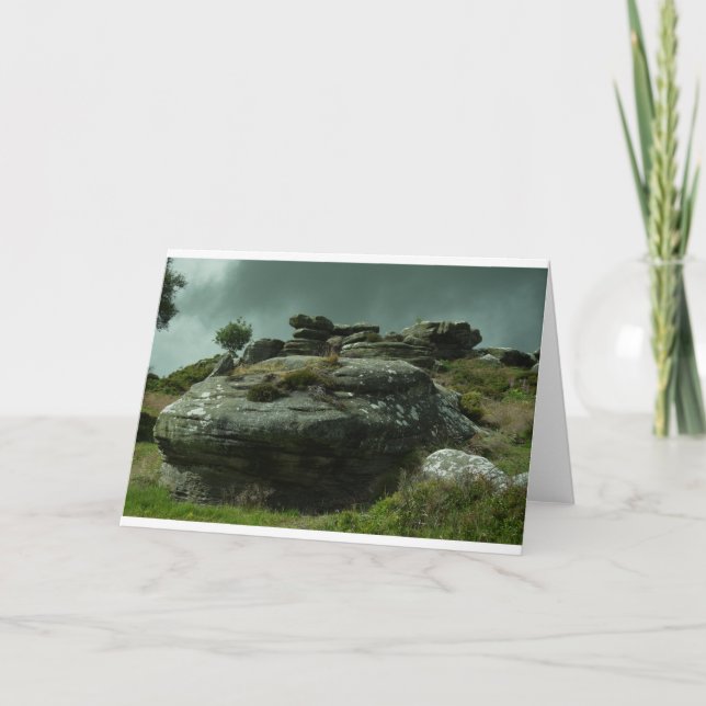 Brimham Rocks and Moody Sky Card (Front)