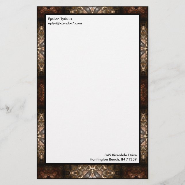 Brimitin Warrior Pattern 00120150507213527 Stationery (Front)