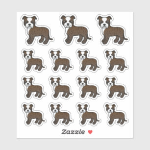 Brindle And White Staffordshire Bull Terrier Dogs