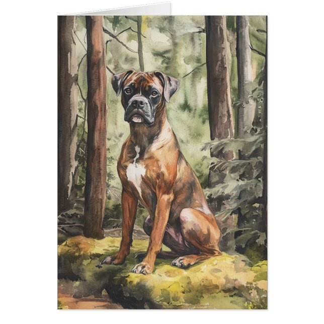 Brindle Boxer - 5" x 7" Art Card (Front)