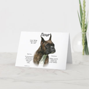 Brindle Boxer History  Holiday Card